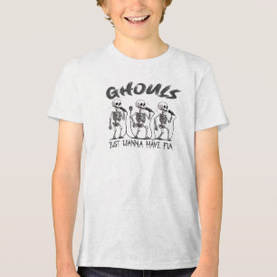 Spookhuisfeest – Halloween-ontwerp Tri-Blend Shirt