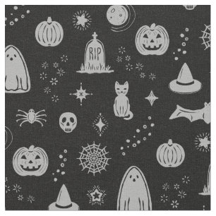 Spookie Things Patroon - Steenkool + Mist Stof