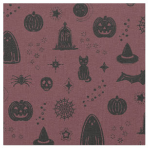 Spookie Things Patroon - Wijn + Steenkool Stof