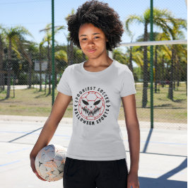 Spookiest voetbal halloween sporten t-shirt