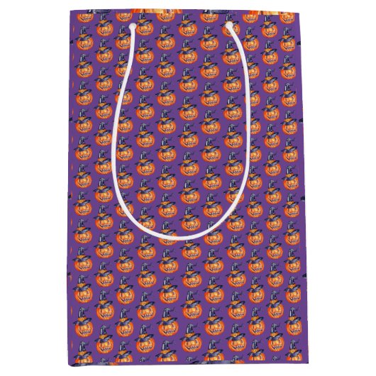 Spookig glimlachend hobbelpapier medium cadeauzakje (Voorkant)