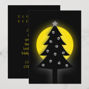 Spookige kerstboom kaart
