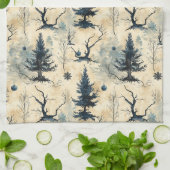 Spookige kerstboom theedoek (Gevouwen)