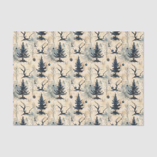 Spookige kerstboom tissuepapier (Voorkant)