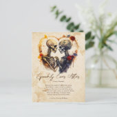Spookily Ever After Love Romance Halloween Briefkaart (Staand voorkant)