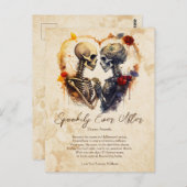 Spookily Ever After Love Romance Halloween Briefkaart (Voorkant / Achterkant)