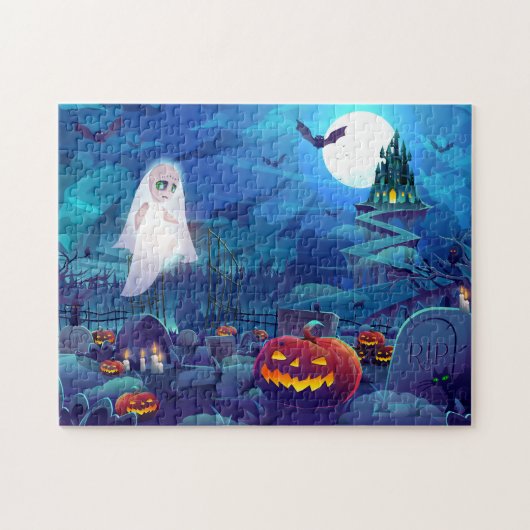 Spookkasteel Jigsaw Puzzel (Horizontaal)