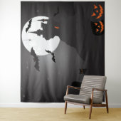 Spookkasteel Volle Maan Halloween Foto Achtergrond Wandkleed (In situ)