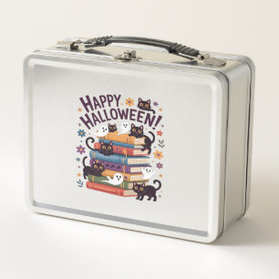 Spookkat Lees Boeken Liefhebber Cadeaus Halloween 