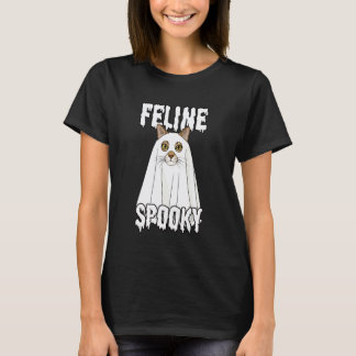 Spookkat Meme, Feline Spook, Grappig, Schattig Hal T-shirt