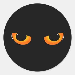 Spookkat-ogen Ronde Sticker