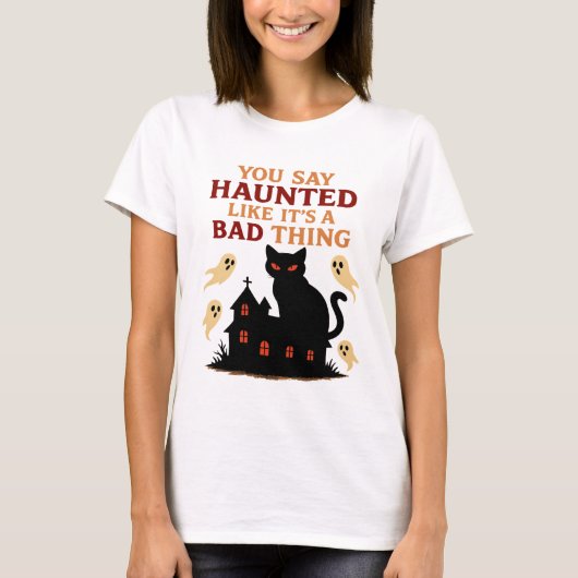 Spookkat T-shirt (Voorkant)