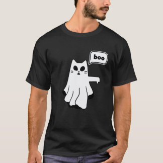 Spookkat van Afkeuring Boe Duimen Omlaag T-shirt