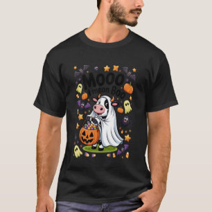 Spookkoe Moo Ik Bedoel Boe Halloween Spokerige Vaa T-shirt