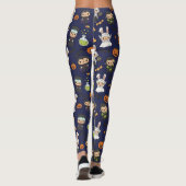 Spooklet Halloween Ghost Pumpkin Print Leggings (Achterkant)