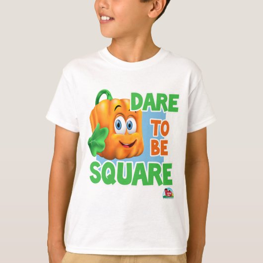 SPOOKLEY THE SQUARE POMPOEN - DURF VIERKANT TE ZIJ T-SHIRT (Voorkant)