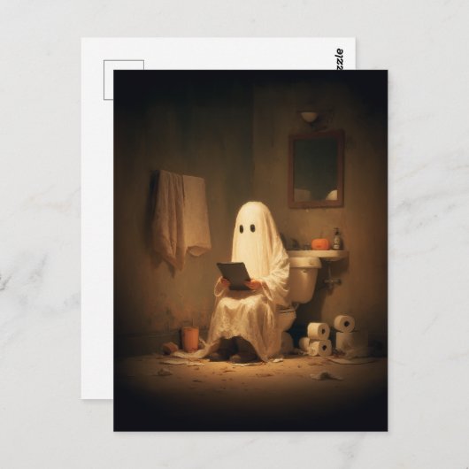 Spooklezing in het achterkamertje briefkaart (Voorkant / Achterkant)