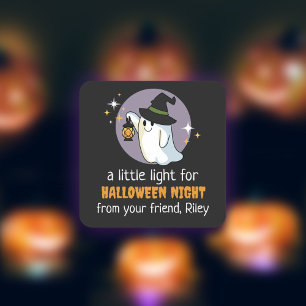 Spooklicht als feestfavoriet voor Halloween Vierkante Sticker