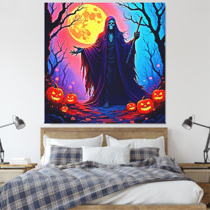 Spookmaan Doodskreet Ontwerp Canvas Afdruk