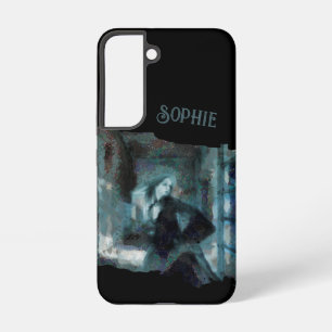 Spookmeisje in het Blauw – Hunkerende Surrealistis Samsung Galaxy Hoesje