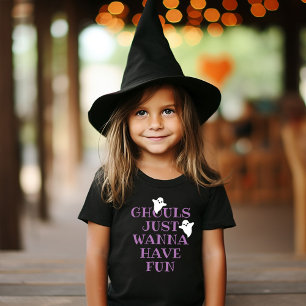 Spookmeisjes Willen Gewoon Pret Hebben Zwart Hallo Kinder Shirts