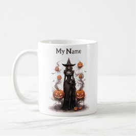 Spooknaam Magic: Halloween Witch Gepersonaliseerd Koffiemok