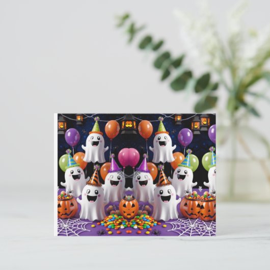 spookpartij briefkaart (Staand voorkant)