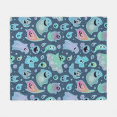 spookpatroon fleece deken (Voorkant (Horizontaal))