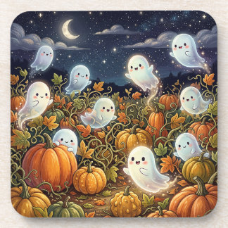 Spookpompoenveld Bier Onderzetter