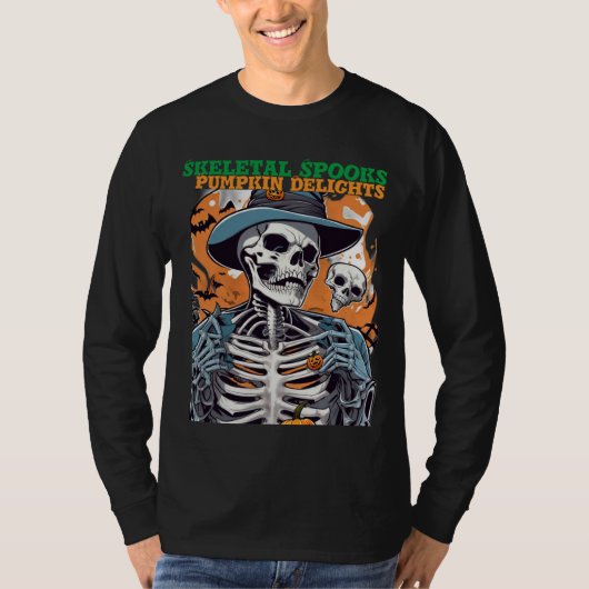Spooks Skeletal, T-shirt Citrouille Delights (Devant)