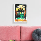 Spooks van het gehakte huis canvas afdruk (Insitu (Woonkamer))