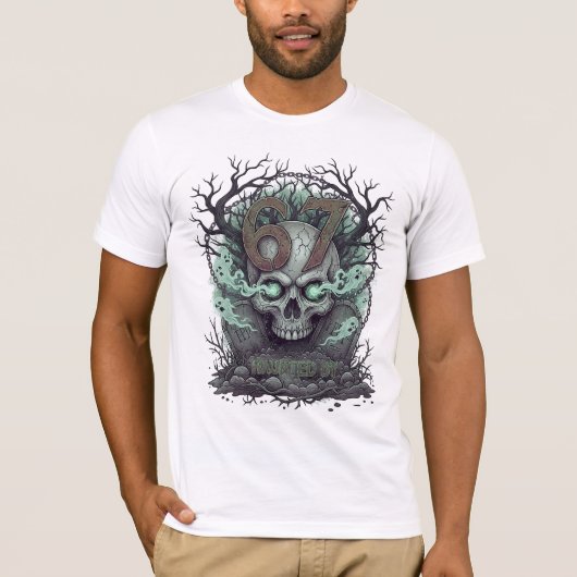 Spookschedel 67 in Twilight Graveyard T-shirt (Voorkant)