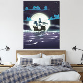 Spookschip Canvas Afdruk (Insitu (Slaapkamer))