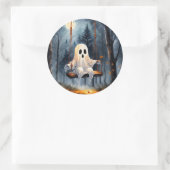 spookspel ronde sticker (Tas)