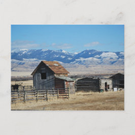 Spookstad Berglandschap Sneeuw Briefkaart