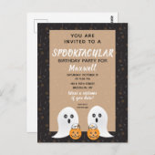 Spooktactisch geesten op zaterdag brullen of behan briefkaart (Voorkant / Achterkant)
