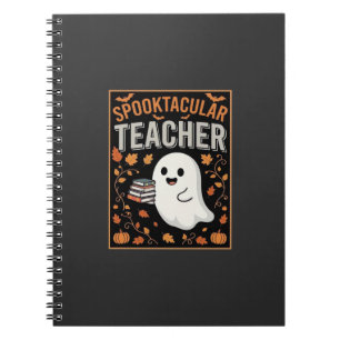 Spooktactulair leraar Halloween-spookontwerp_1 Notitieboek
