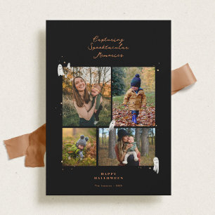 Spooktactulaire Herinneringen Hallloween Multi Fot Feestdagenkaart