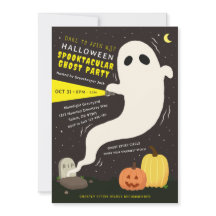 Spooktactulaire spook Halloween-feest uitnodiging