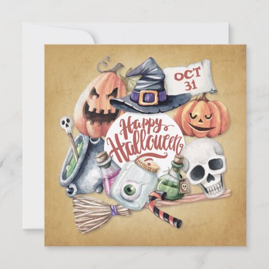 spooktaculair Halloween feest | Uitnodiging (Voorkant)