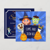 Spooktaculair Halloween Kostuumfeest | Uitnodiging (Voorkant / Achterkant)