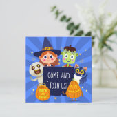 Spooktaculair Halloween Kostuumfeest | Uitnodiging (Staand voorkant)