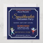 Spooktaculair Halloween Kostuumfeest | Uitnodiging (Achterkant)