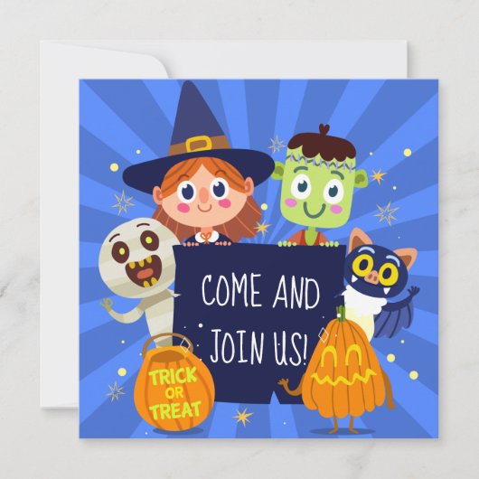 Spooktaculair Halloween Kostuumfeest | Uitnodiging (Voorkant)