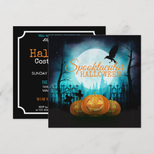 Spooktaculair Halloween Kostuumfeest Uitnodiging