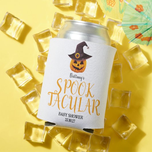 Spooktaculair Oranje Schattige pompoen Baby shower Blikjeskoeler (Insitu Zomer)