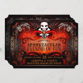 Spooktaculaire avond van de uitnodiging van Fun Ha (Voorkant / Achterkant)