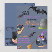 Spooktaculaire Birthday Invitation Kaart (Voorkant / Achterkant)