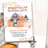 Spooktaculaire Black Cat Pumpkin-pleisterkant Birt Kaart