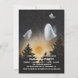 Spooktaculaire Dark Haunted House Halloween Party  Kaart